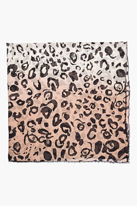 McQ Blush Ombre Leopard Print Scarf