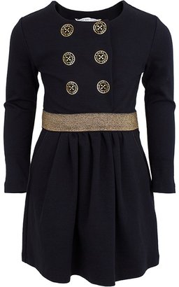 Little Marc Jacobs Black Fleece Dress with Glitter Waist