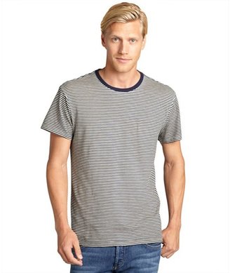 Just A Cheap Shirt navy and white striped cotton 'Seoul' t-shirt