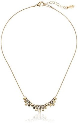 Kensie Winter Wonderland" Gold-Plated Mini Stone Frontal Pendant Necklace