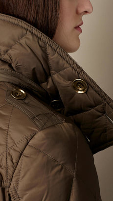 Burberry Down-Filled Puffer Coat with Fur Trim