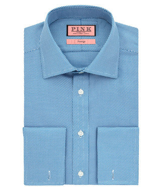 Thomas Pink Stanfield Texture Classic Fit Double Cuff Shirt