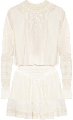 Isabel Marant Cotton-crepe and lace dress