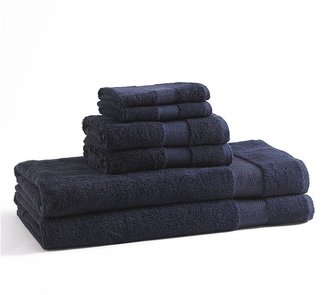 Kassatex Bamboo Collection Towels, Hand Towel - Deep Blue