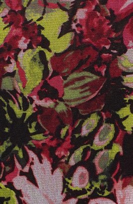 Jean Paul Gaultier Mesh Trim Floral Print Tulle Maxi Dress