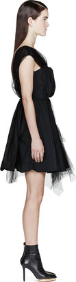 Nina Ricci Black Tulle & Silk Knotted Dress