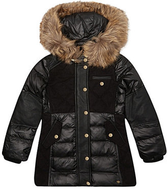 Juicy Couture Faux fur trim quilted coat 7-14 years
