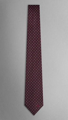 Burberry Square Pattern Silk Tie