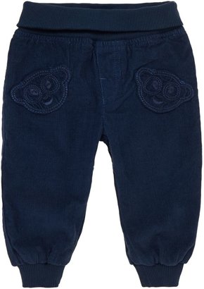 Benetton Baby pin cord trousers with bear patch pockets