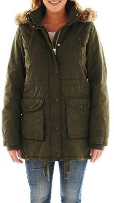 JCPenney jcp Hooded Twill Parka - Talls
