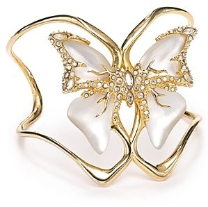Alexis Bittar Lucite Crystal Pave Butterfly Cuff
