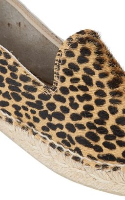 Manebi Cheetah-Spot Hair Espadrilles-Brown