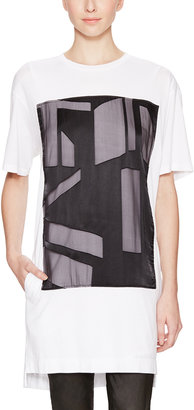 Helmut Lang Cotton Graphic Long T-Shirt Dress