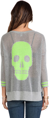 Autumn Cashmere Mesh Skull Sweater