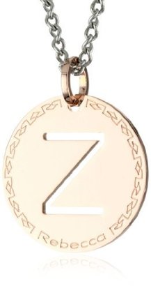Rebecca Word" Gold Over Bronze Letter "Z" Necklace