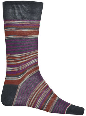 Missoni Purple Multistripe Ankle Socks