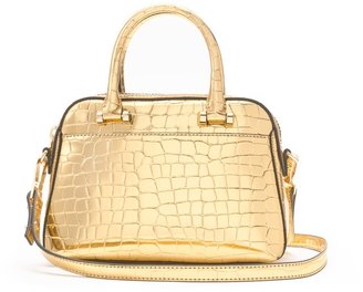 Milly Gold Croc Small Satchel