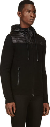 Moncler Black Quilted Hooded Sweater
