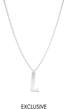 ASOS Finchittida Finch Exclusive to Tribal L Necklace - Silver