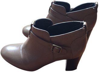Tila March Brown Leather Ankle boots