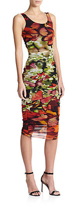 Jean Paul Gaultier Digital-Print Ruched Dress