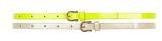 Dorothy Perkins Womens Pack of 2 simple skinny belts- Yellow