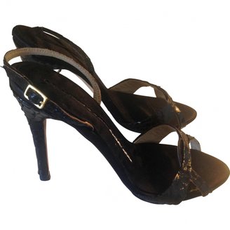 Beatrix Ong Black Leather Sandals
