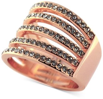 Vince Camuto Rose Gold-Tone Multi Band Wide Ring