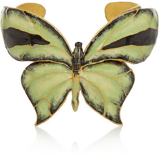 Valentino Enameled gold-tone butterfly cuff