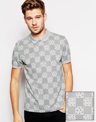 ASOS Polo Shirt With Square Spot Print