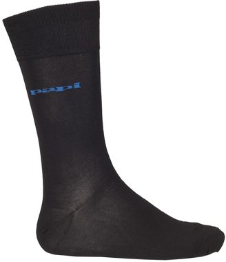 Papi Mercerized Cotton Logo Sock