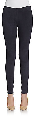 Theory Piall Stretch-Suede Leggings