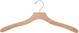 The Hanger Project 21" Wooden Shirt Hangers, Natural Finish, Set of 5