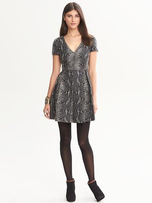 Banana Republic Heritage Textured Fit-and-Flare Dress