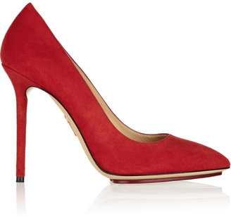 Charlotte Olympia Monroe suede pumps