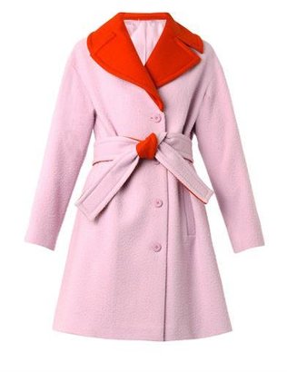 Jil Sander NAVY Bi-colour textured-wool coat