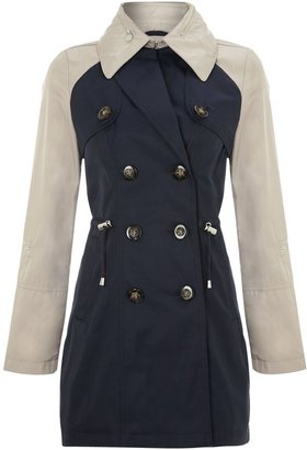 Dawn Levy Contrast Arm Double Breasted Coat