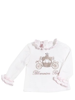 Miss Blumarine Embellished Cotton T-Shirt