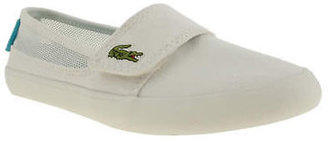 Lacoste Marice Kids Junior White Fabric Plimsolls Shoes