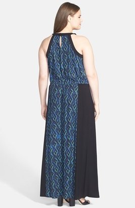 Sejour Print Jersey Max Dress (Plus Size)