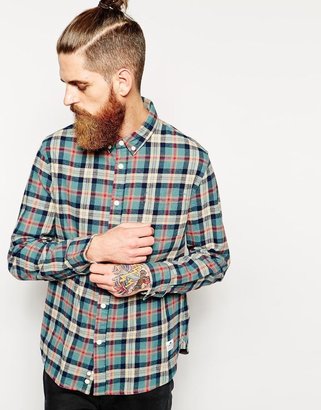 Penfield Shirt with Flannel Check - Blue