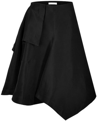 J.W.Anderson Silk-Cotton Draped Origami Skirt