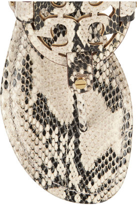 Tory Burch Miller snake-effect leather sandals