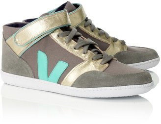 Veja Grey Leather Felicite Trainers