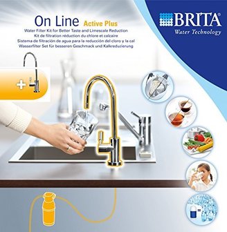 Brita On Line Active Filtration Starter Kit with Filter Dispenser