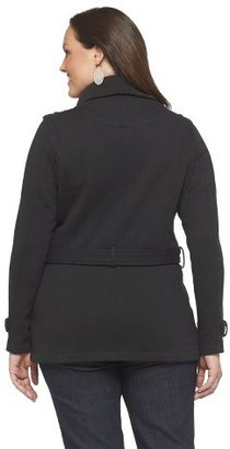 Merona Women's Plus Size Ribbed Fleece Peacoat