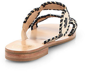 Jack Rogers Lauren Bicolor Leather Sandals