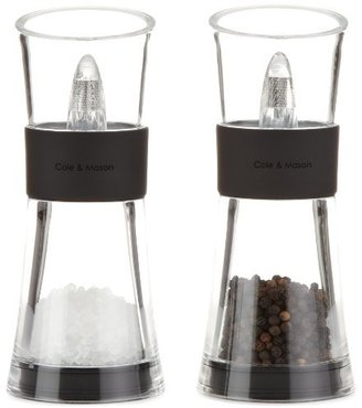 Cole & Mason Inverta Flip Salt and Pepper Mill Gift Set - Acrylic and Chrome/Silver, 15.4 cm