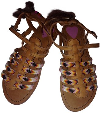 MADEMOISELLE EMA Beige Leather Sandals