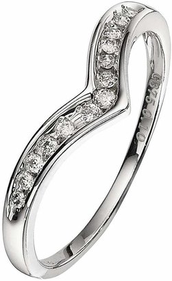 Love DIAMOND 9 Carat White Gold 10pt Diamond-Set Eternity Ring